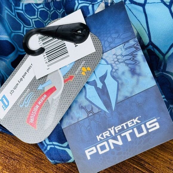 Kryptek American Flag USA Patch Hat OS Adjustable Blue White Green Kaleidoscope - Picture 11 of 11